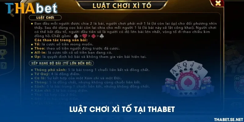 Luật chơi Xì tố tại THAbet